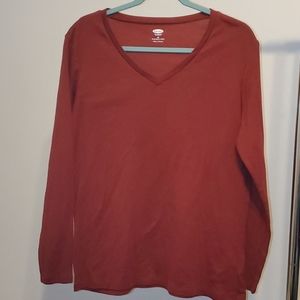 Red Old Navy Long Sleeve T-shirt